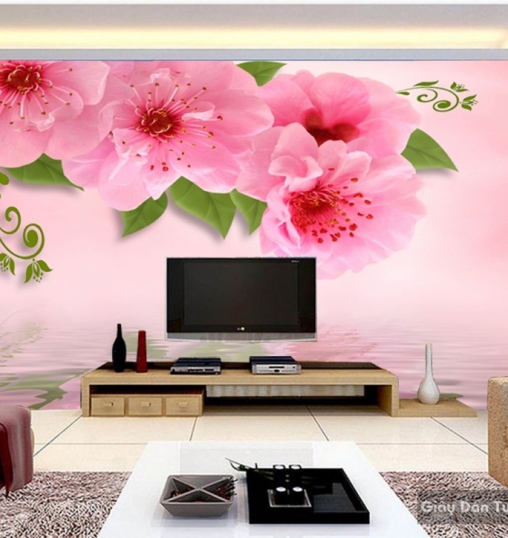 3D floral wallpaper paintings H039
