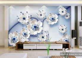 Wallpaper 3D flower paintings K13770700