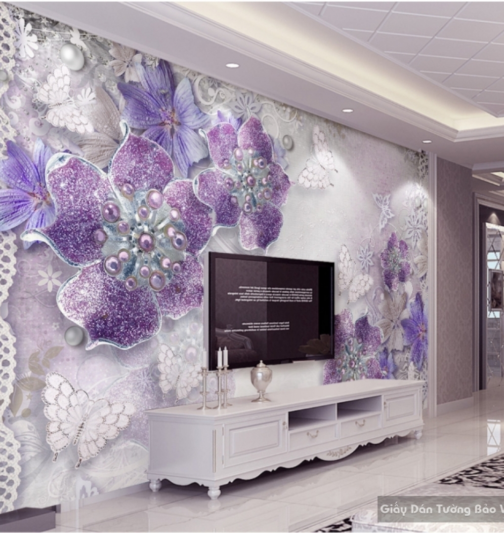 3D floral wallpaper paintings K15525489