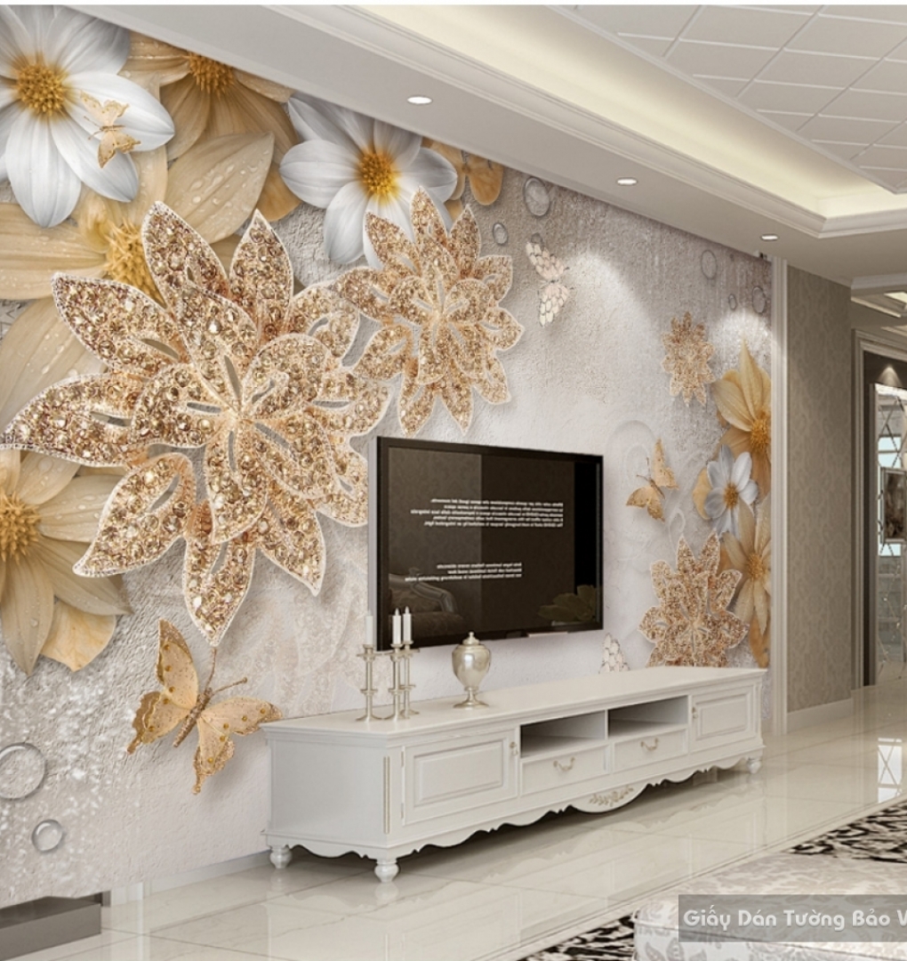 3D floral wallpaper paintings K15525498
