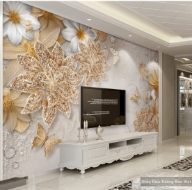 3D floral wallpaper paintings K15525498