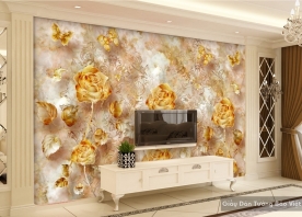 3D floral wallpaper paintings K15673619