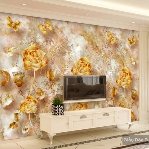 3D floral wallpaper paintings K15673619