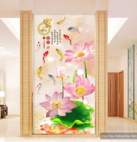 3D floral wallpaper painting K15724102