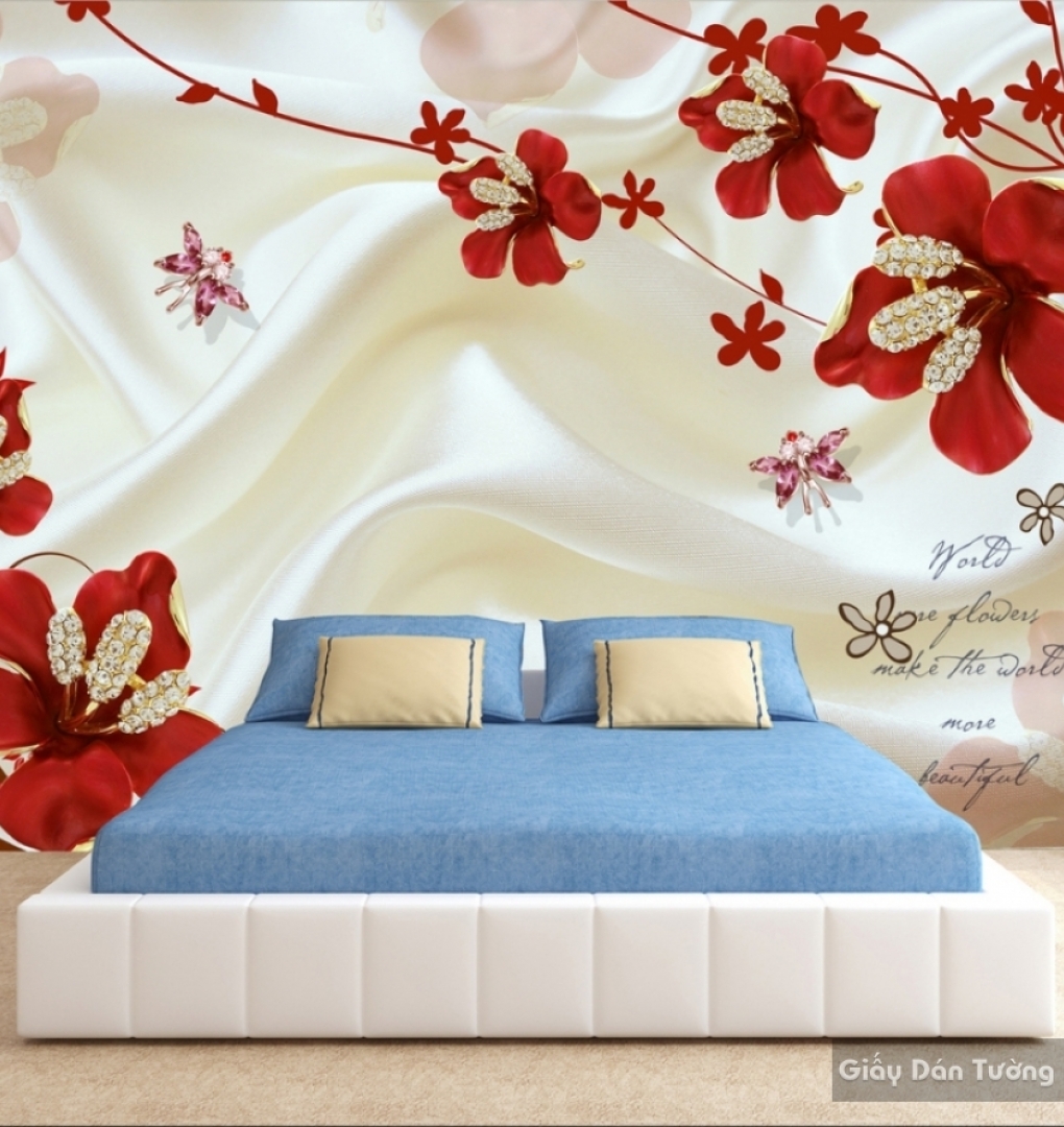 3D floral wallpaper paintings K15986446