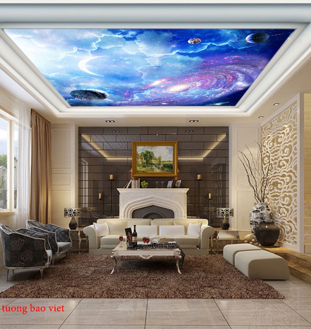 Ceiling paintings 3d galaxy c176