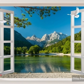 3d wall paintings of windows m069