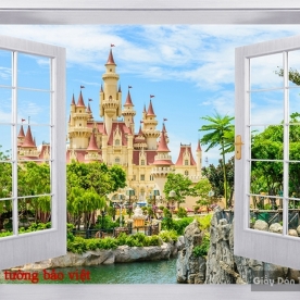 3D wall paintings of windows Fi047