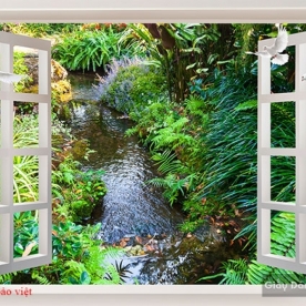 3D wall paintings of windows Fi066