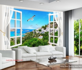 3D wall paintings of window s164