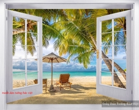 Wall paintings of 3d windows s185