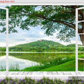 Wall paintings of 3d windows tr258