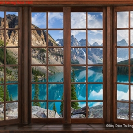 Wall paintings of 3d window frame Fm362