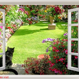 Wall paintings of windows fi125 3d