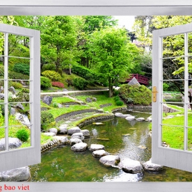 Wall paintings of 3d windows fi141