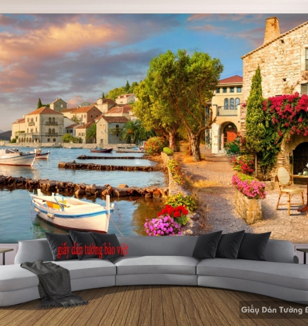 3D wall paintings of Sea landscape S063