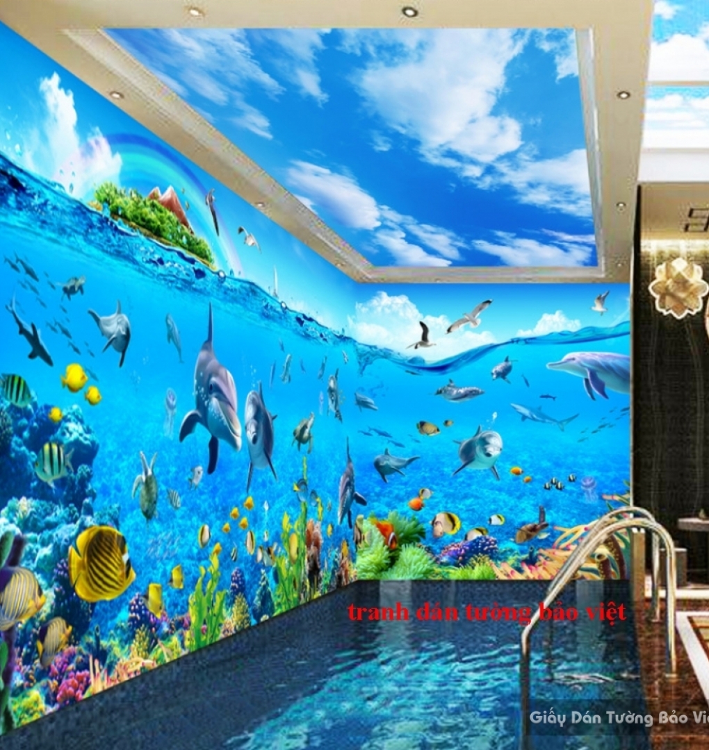 3D wall paintings of the S100 sea landscape