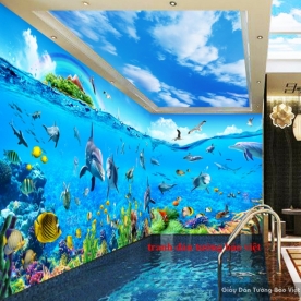 3D wall paintings of the S100 sea landscape