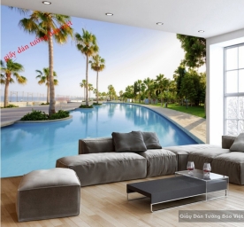 3D wall paintings of the sea landscape Tr072
