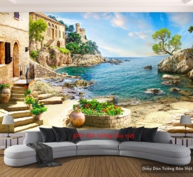 Wallpaper 3D Landscape Beach S065
