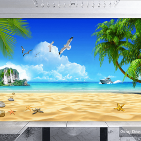 3d beach wall paintings 15384637