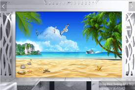 3d beach wall paintings 15384637