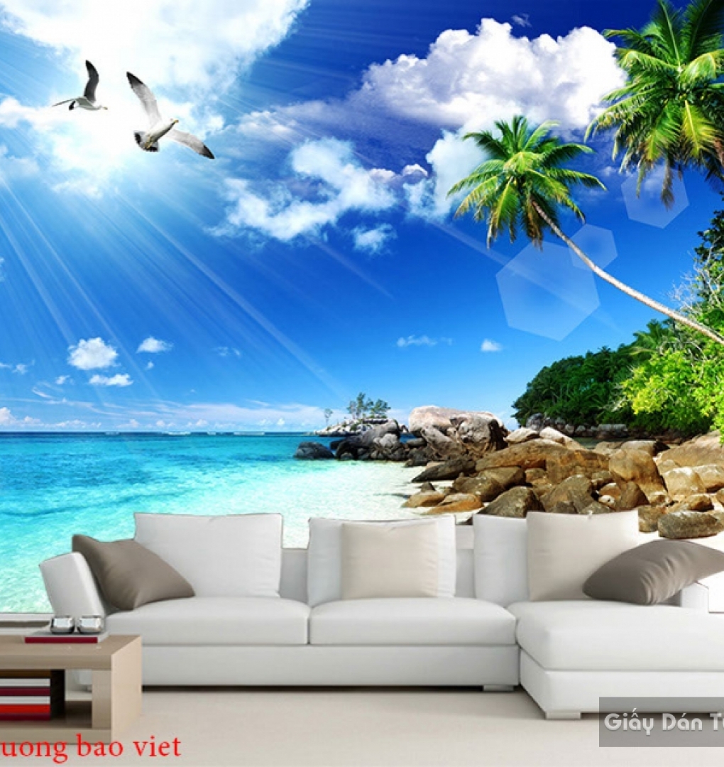 Wall paintings of 3d sea landscape s203