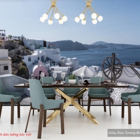 Wall paintings of European sea scenery s180s