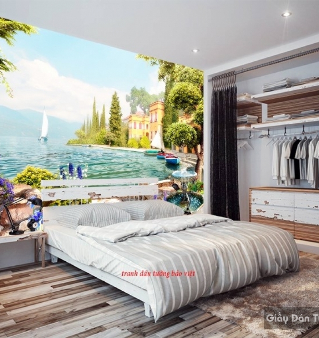 Wall paintings of the sea landscape for the bedroom S186