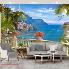 Wall paintings of the sea landscape s255