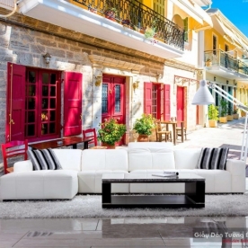 Wall paintings of veranda v087