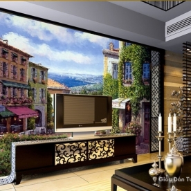 Wallpaper 3D landscape painting Fm019