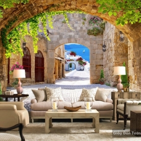 3D landscape painting wallpaper Fm020