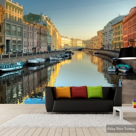 Wallpaper 3D landscape painting Fm035