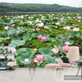 Wall paintings of lotus flower h180
