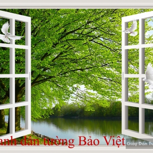 Wall paintings of natural scenery window Tr151