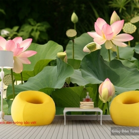 Wall painting of lotus H161