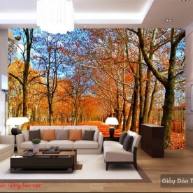 Murals of autumn landscape tr234