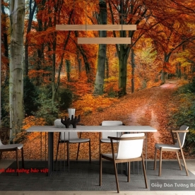 Murals of autumn landscape tr236