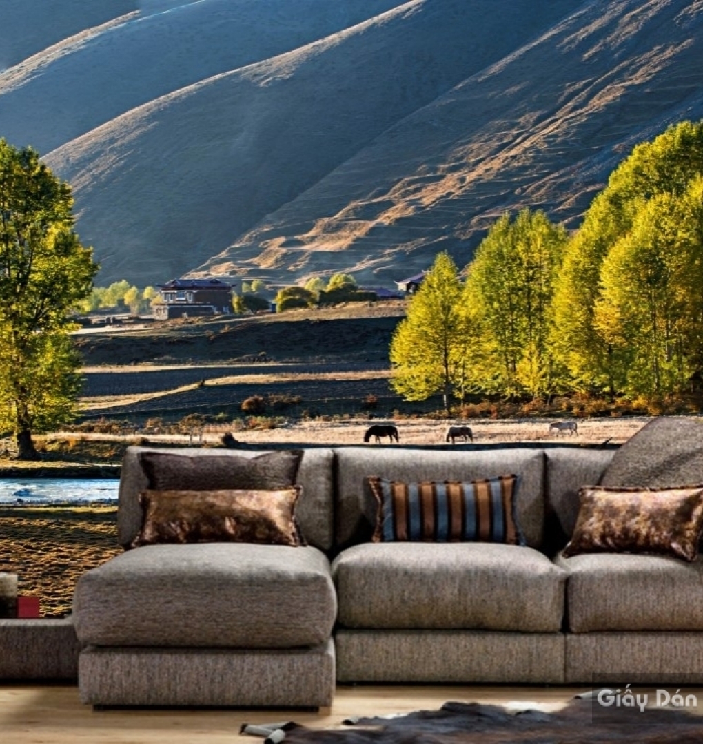 Wall paintings of natural landscapes M001