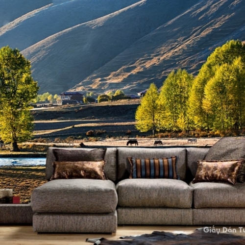 Wall paintings of natural landscapes M001