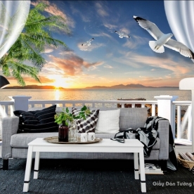 Wall paintings of natural scenery S001