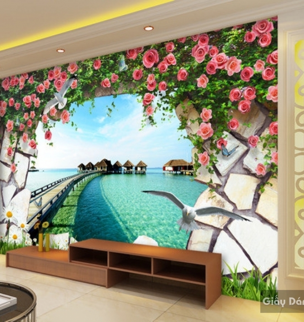 Wall paintings of natural scenery S002