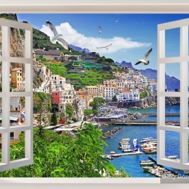 Wall paintings of natural scenery S007