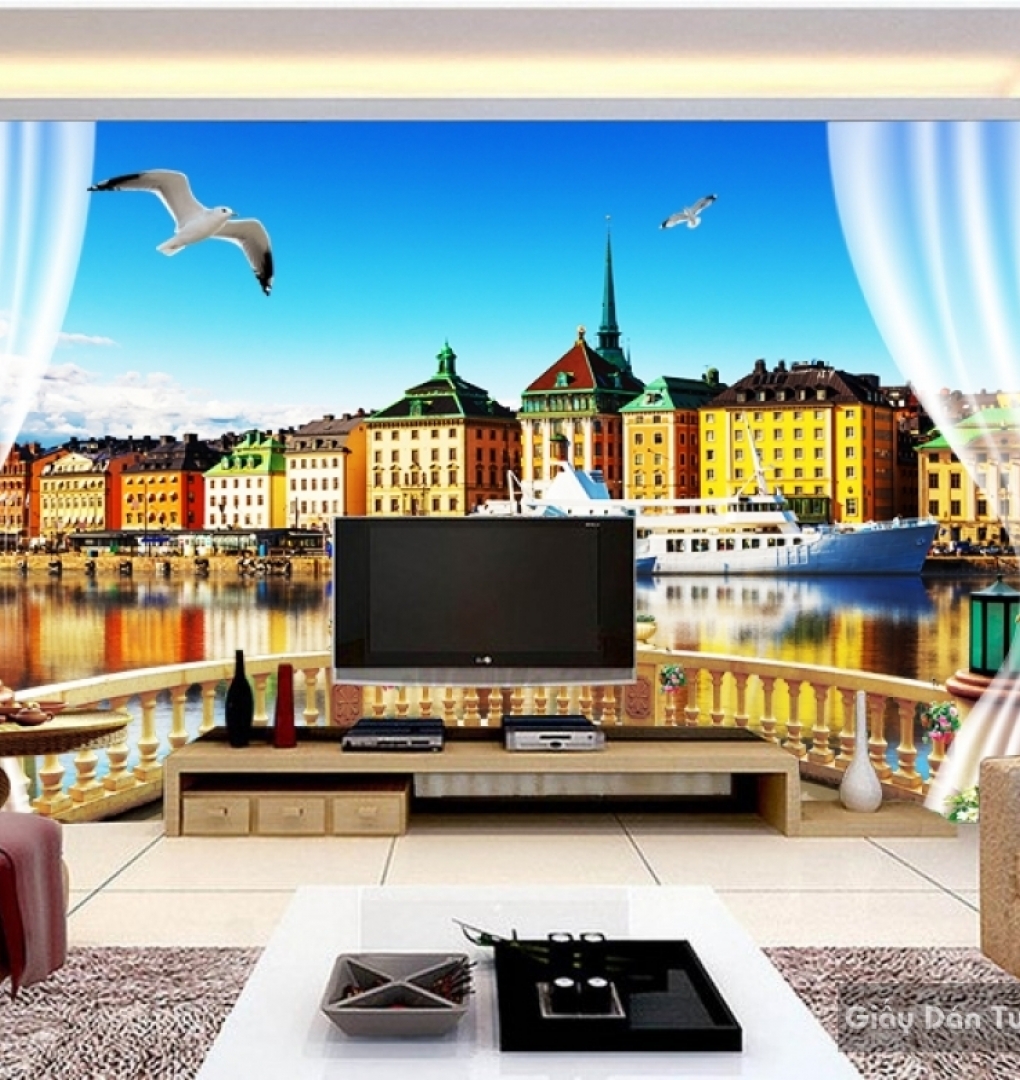Wall paintings of natural scenery S010