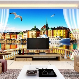 Wall paintings of natural scenery S010