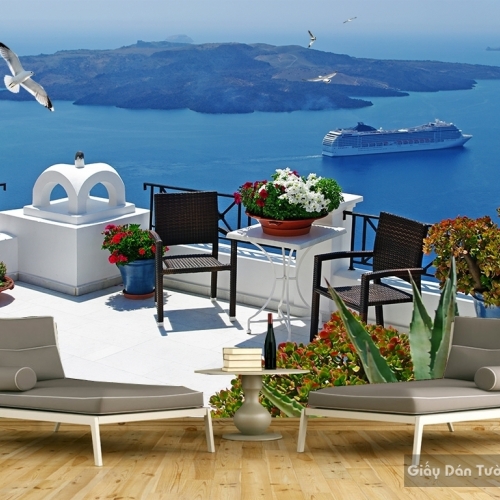 Wall paintings of natural scenery S018