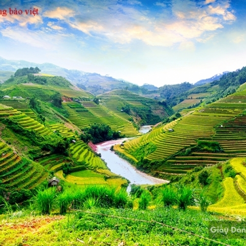 Wall paintings of Vietnamese landscapes M044
