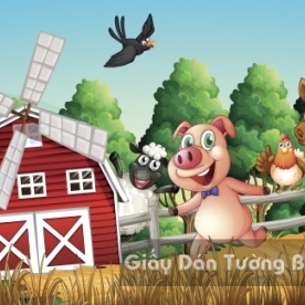 3D Wallpaper Children Painting CA 1503-29