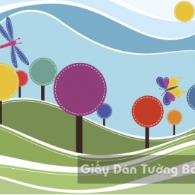 3D Wallpaper Children Painting CA 1503-5